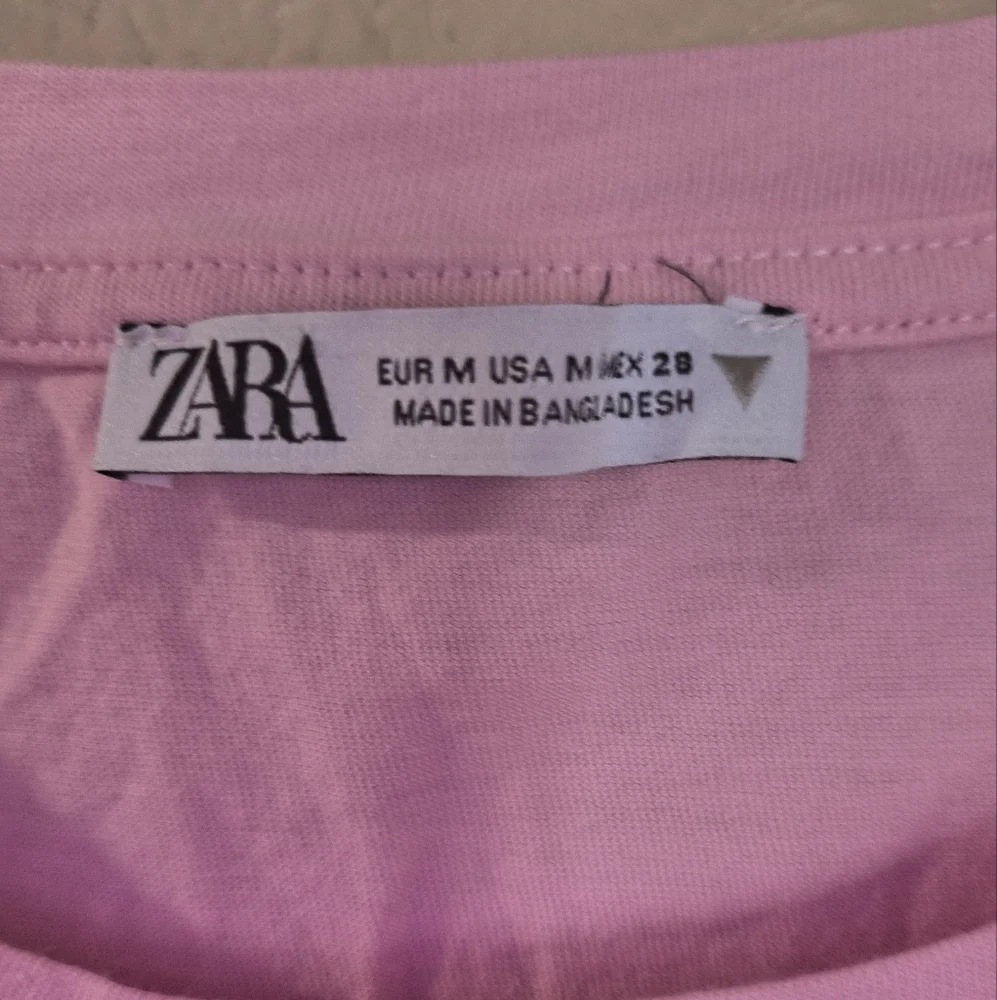 Zara Pink Sz M Ruffle Sleeve Top - Picture 3 of 8